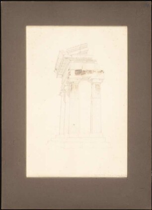 Dioskurentempel (Castor- und Pollux-Tempel), Agrigent (Girgenti): Perspektivische Ansicht