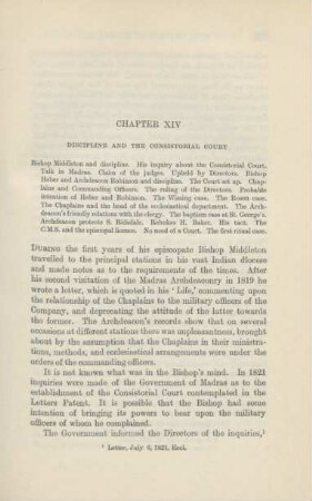 Chapter XIV. Discipline and the consistorial court