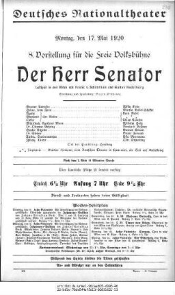 Der Herr Senator