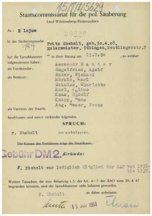 Ehehalt, Fritz
