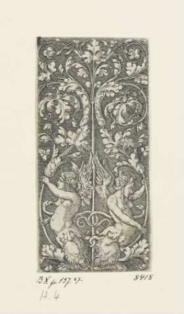 Ornament mit Zwei Weiblichen Geflügelten Figuren