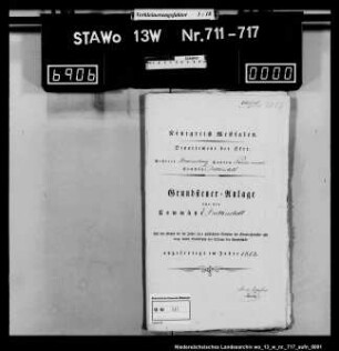 Grundsteueranlage für die Commune Duttenstedt, angefertigt im Jahre 1812