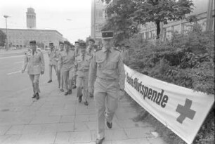 Blutspende französischer Soldaten beim Deutschen Roten Kreuz Kreisverein Karlsruhe