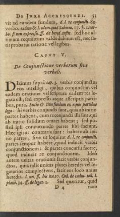 Caput V. De Coniunctione verborum sive verbali