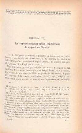 Capitolo VIII. La rappresentanza nella conclusione di negozi obbligatori