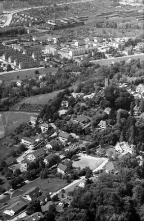 Merzhausen: Lorettoberg von Süden, Merzhauser Straße, Freiburg, Industriegebiet West