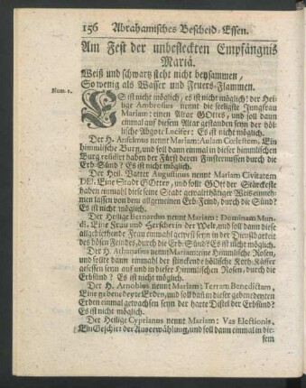 Am Fest der unbefleckten Empfängnis Mariä