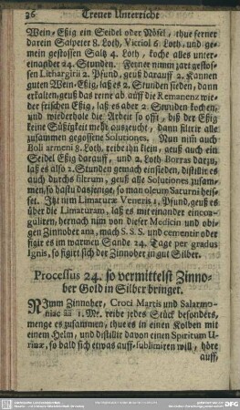 Processus 24. so vermitteltst Zinnober Gold in Silber bringet