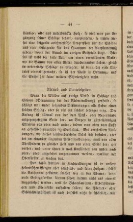 Abtrieb und Abtriebszeiten