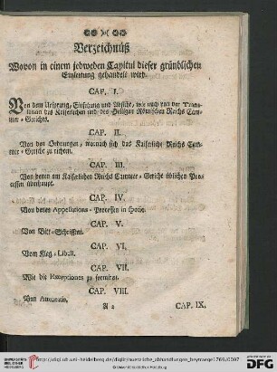 Verzeichnüß