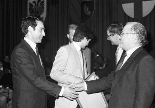 Freiburg im Breisgau: Bundesarbeitsminister Norbert Blüm bei der Meisterfeier der Handwerkskammer