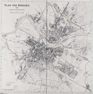 Plan von Dresden 1880 (ca. 1:10 000), hrsg. vom Stadtvermessungsamt