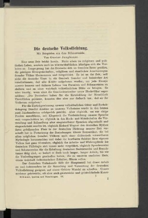 Die deutsche Volksdichtung