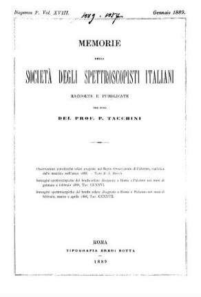 Dispensa 1a. Vol. XVIII. - Diepensa 12a. Vol. XVIII.