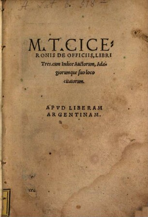 De Officiis : libri tres