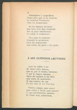 Á mis queridos lectores