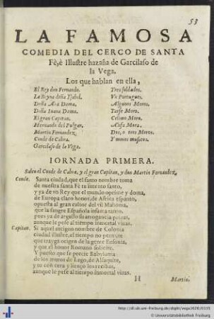 La Famosa Comedia Del Cerco De Sante Fè