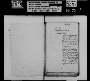 Aufnahme der Agatha Lenz aus Vorderreute, Oberamt Tettnang, zur Heirat mit J.G. Menz, Pechtensweiler, und Untersuchung ihrers Heiratsguts