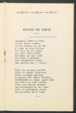 Ratos de amor : Para Frederico Brito del Pino (hijo).