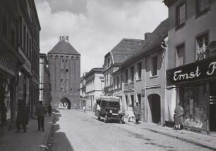 Schlawe, Stolper Tor : Schlawe (Slawno/Polen). Stolper Tor. Straßenbild