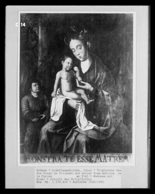 Triptychon des Don Diego de Villegas und seiner Frau Adriane de la Corona — Madonna mit Engel