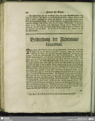 Beschreibung der Fledermaus Lanzenblatt