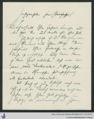 Brief vom 15.03.1907.