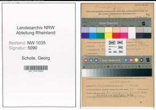 Entnazifizierung Georg Schote , geb. 06.08.1905 (Maschinist)