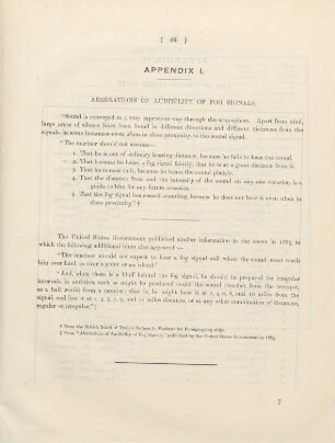 Appendix I. Aberrations of audibility of fog signals