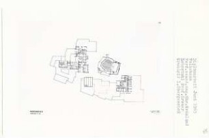 Volkshaus (Diplomarbeit bei Willy Kreuer): Grundriss 1. Obergeschoss 1:200