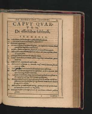 Caput Quartum. De effectibus subfeudi.