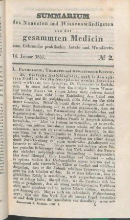 14. Januar 1837. No 2.