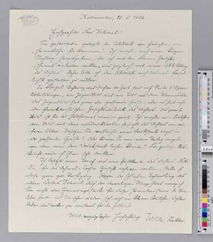 Brief an Ida Dehmel