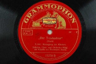 "Der Troubadour" : 2. Akt: Kreuzgang des Klosters / (Verdi)
