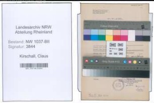 Entnazifizierung Claus Kirschall , geb. 24.11.1892 (Schreiner)