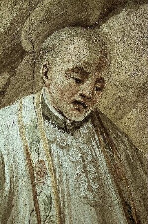 Östliches Bild: Predigt des heiligen Ulrich in Rümelingen (Schweiz)