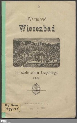 Warmbad Wiesenbad im sächsischen Erzgebirge 1884