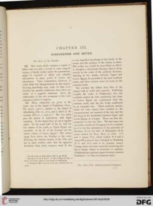 Chapter III: Discussions and Notes