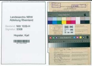 Entnazifizierung Karl Hopster , geb. 11.12.1898 (Landwirt)