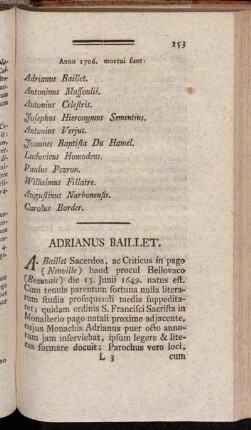 Anno 1706. mortui sunt: