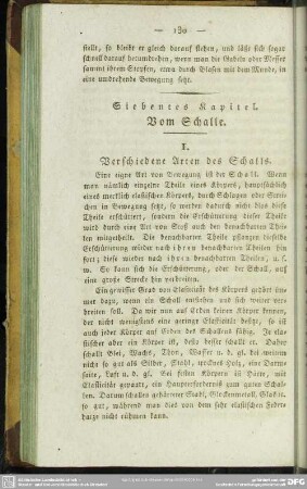 Siebentes Kapitel. Vom Schalle