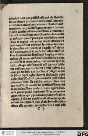 Et nemo sentit iniuriam qui deo die noctuque deservit, qui eius precepta indefinenter medicatur et cogitat...