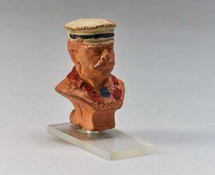 Tonpfeifenmännchen: Porträtbüste des Grafen Zeppelin