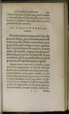 De Parium Comparatione