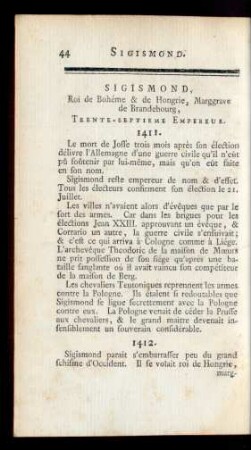 Sigismond, Roi de Bohème & de Hongrie, Marggrave de Brandebourg, Trente-Septieme Empereur