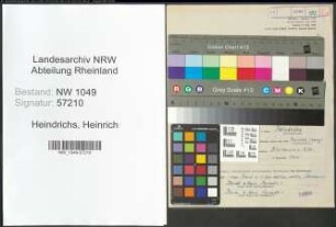 Entnazifizierung Heinrich Heindrichs , geb. 24.09.1899 (Lehrer)