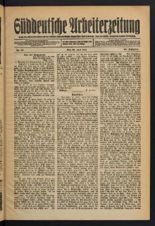 Nr. 26. Den 30. Juni 1912. - Nr. 30. Den 28. Juli 1912.