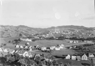 Siedlung : Blick über eine Siedlung.