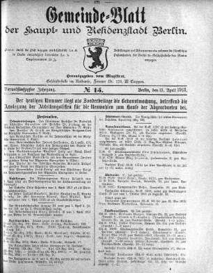 1913,15: No. 15, 13. April 1913