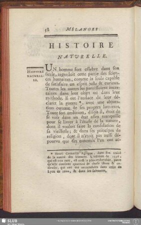 Histoire Naturelle
